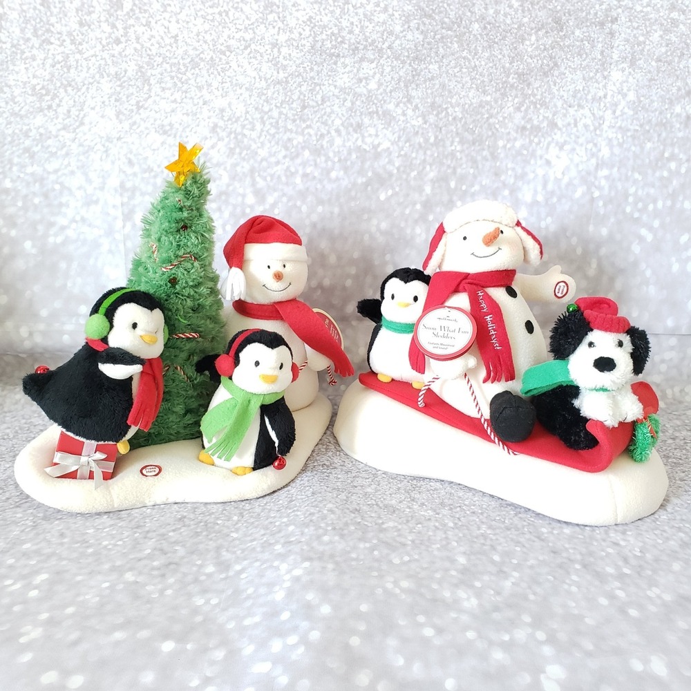 Hallmark Jingle Pals Musical Snowmen Lot of 2 Sledders Very Merry Trio